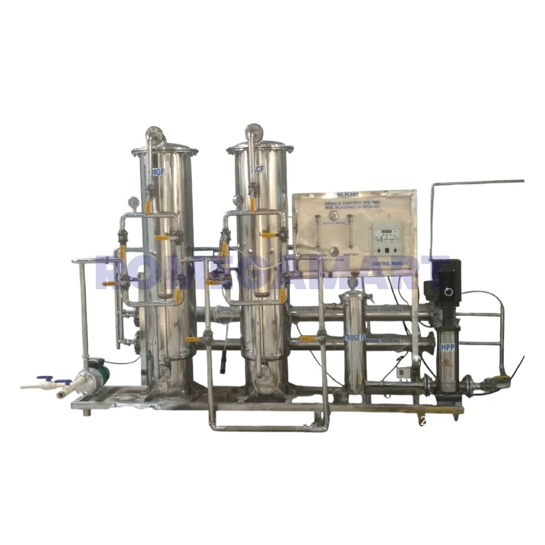 1000 LPH SS RO Plant Silver Color for Industrial Use - Advance Aquatech Systems