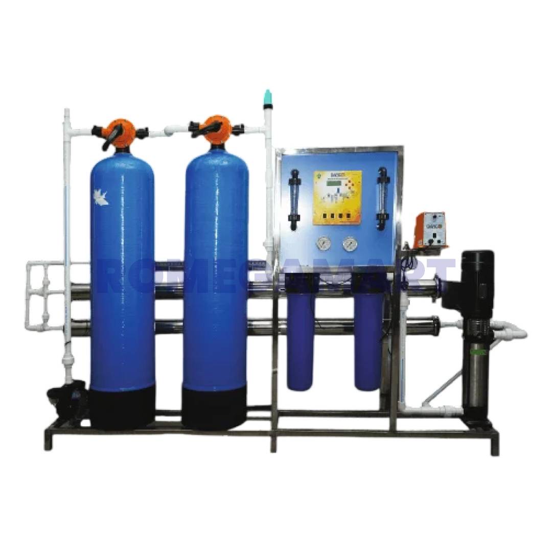 1000 LPH Industrial RO Plant  Blue Color FRP Material - Phoenix Fab
