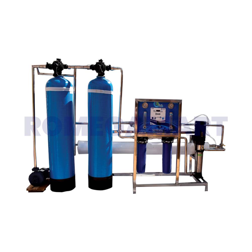 EARTH RO 1000 LPH Industrial RO Plant FRP Material Blue Color 230 Volt 50Hz - EARTH RO SYSTEM