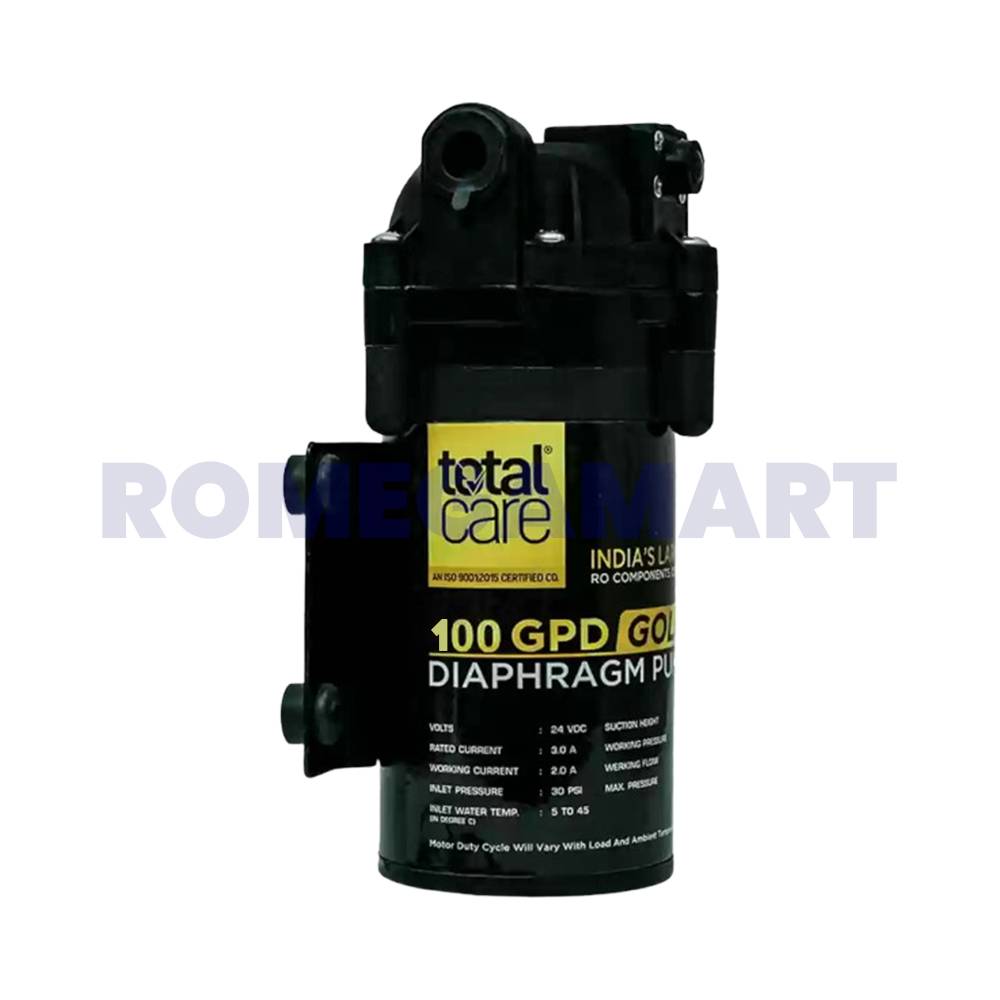 Total Care 100 GPD Booster RO Pump Black Color Metal Material - AGS Enterprises