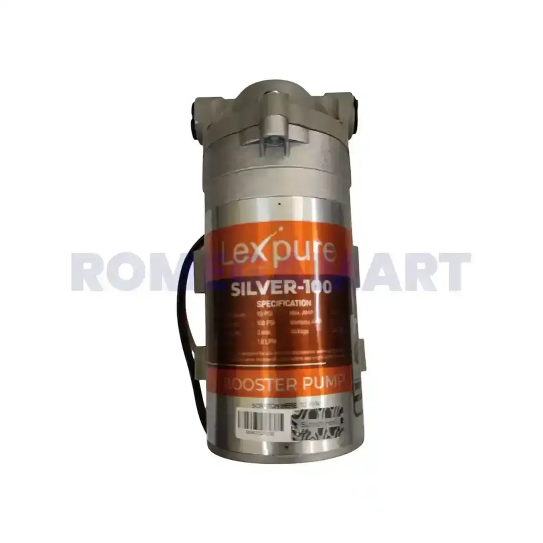 Lexpure Durable 100 GPD Booster Pump Silver Color Suitable Domestic Use - Basotra Electronics