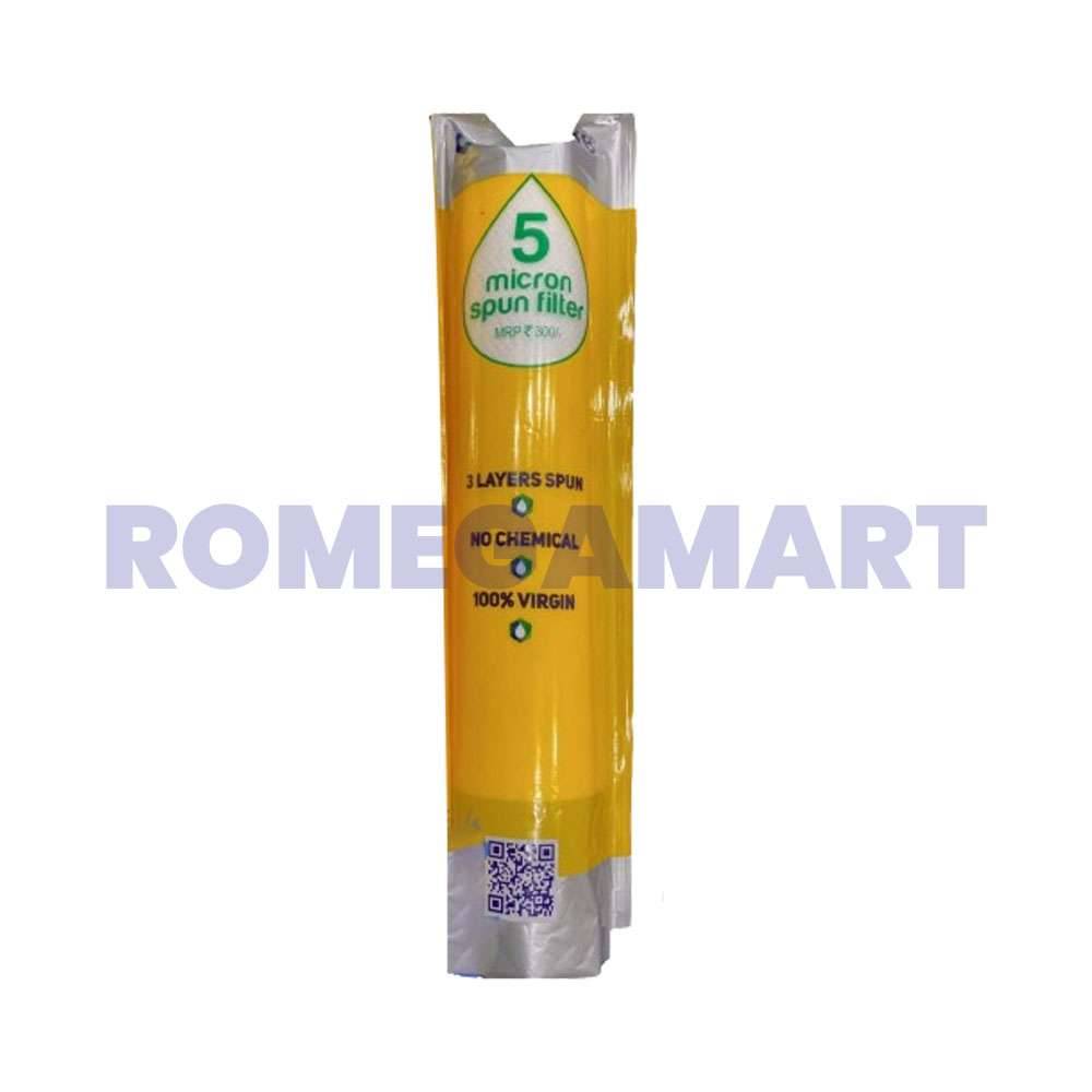 ECOPURE 10 Inch Spun Filter 110 Gram Polypropylene Material Yellow Color Suitable For Domestic - JAZZ PURE WATER SOLUTIONS