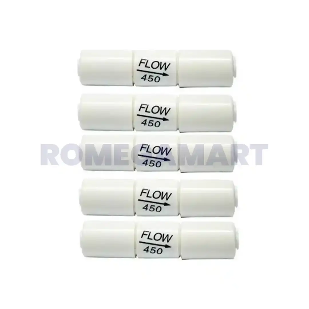 450 Flow Restrictor Plastic Material Pack Of 5 For Use In Domestic RO - RADHA KRISHNA ENTERPRISES