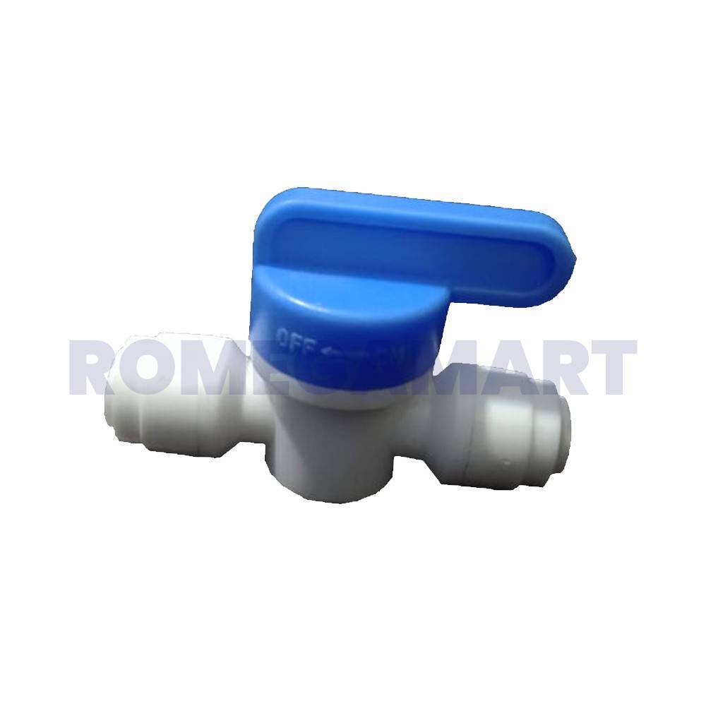 1/4 Inch Inlet Cock Plastic Fitting Water Controller White with Blue Head Suitable For Domestic - Winotek Enterprises