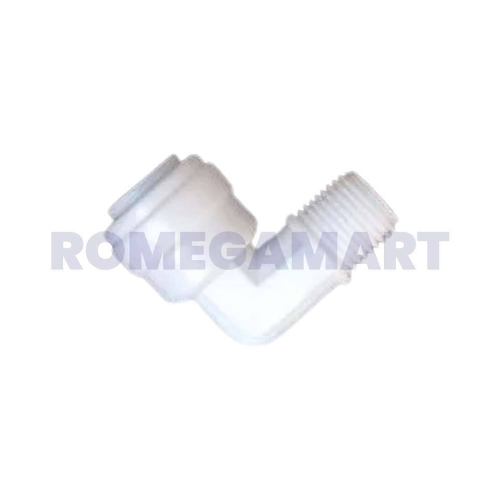 1/8 Membrane Housing Elbow Fitting White Color Plastic Material Suitable For Domestic RO - Winotek Enterprises