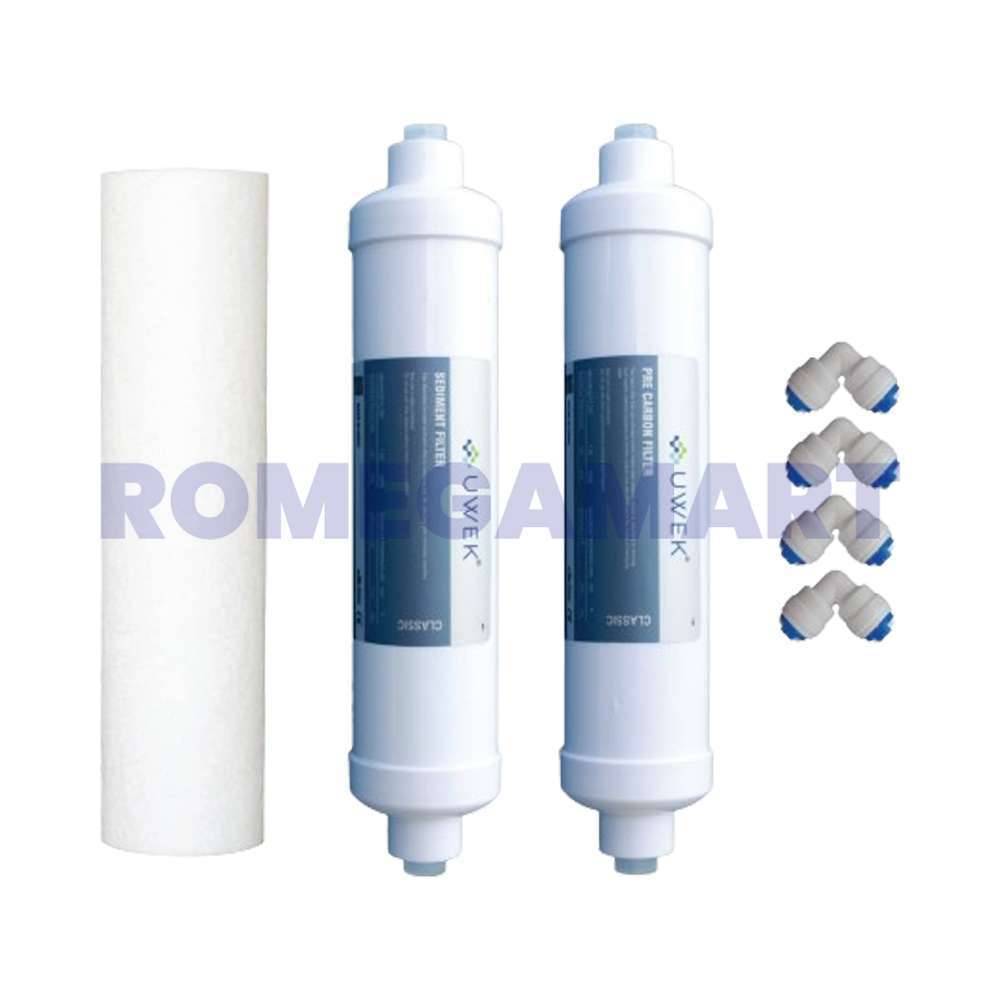 UWEK Classic Pre Carbon Block and Sediment Filter 10 Inch PP Spun Filter Suitable For Dmestic RO - CO ORBITAL INDIA