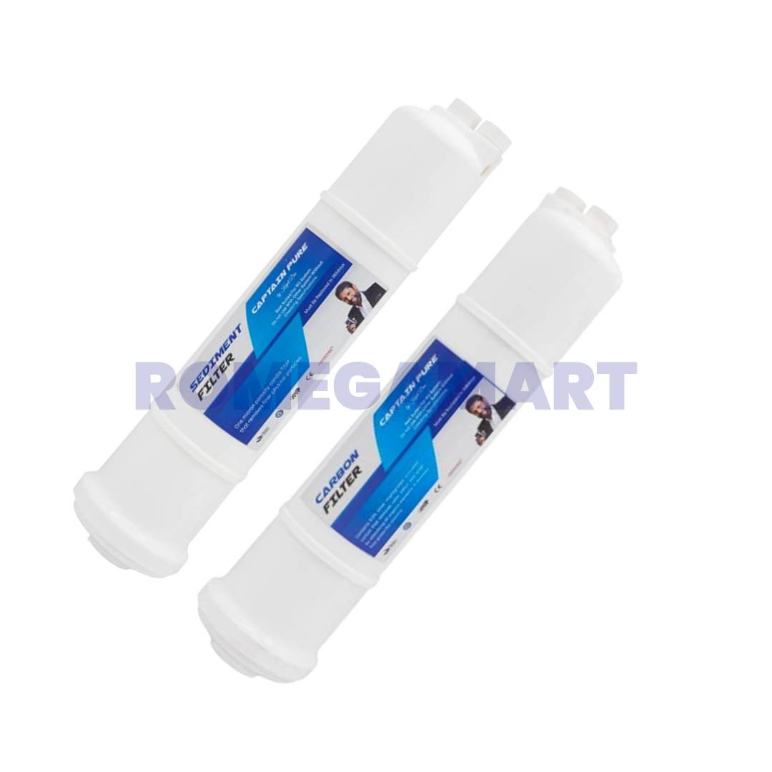 Captain Pure 2-in-1 Sediment & Carbon RO Filter Kit For Water Purifier - Mindcool Aqua