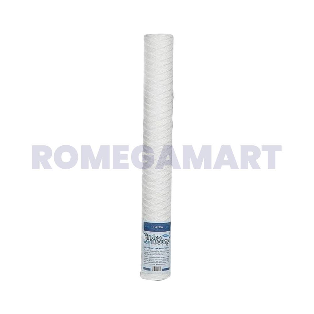 Hydro 20 Inch White Color Wound Filter Cartridge 1 Micron Suitable For Industrial - MMP FILTRATION PVT. LTD