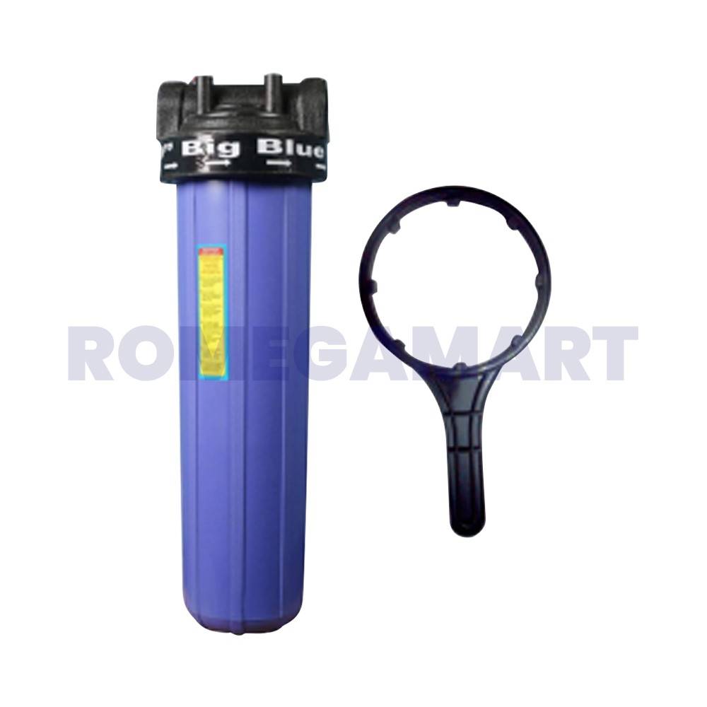20 Inch Plastic Big Blue Jumbo Filter Housing Blue Color With Key - OCEAN STAR TECHNOLOGIES PRIVATE LIMITED