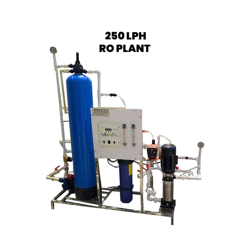250 LPH Ro Plant FRP Material Blue Color For Commercial Use - Pure Watertech