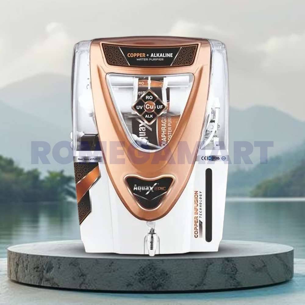 AquaX Epic Cabinet White Copper 12 Liter Storage Color ABS Plastic Material For Domestic - VATSAQUA RO SYSTEM