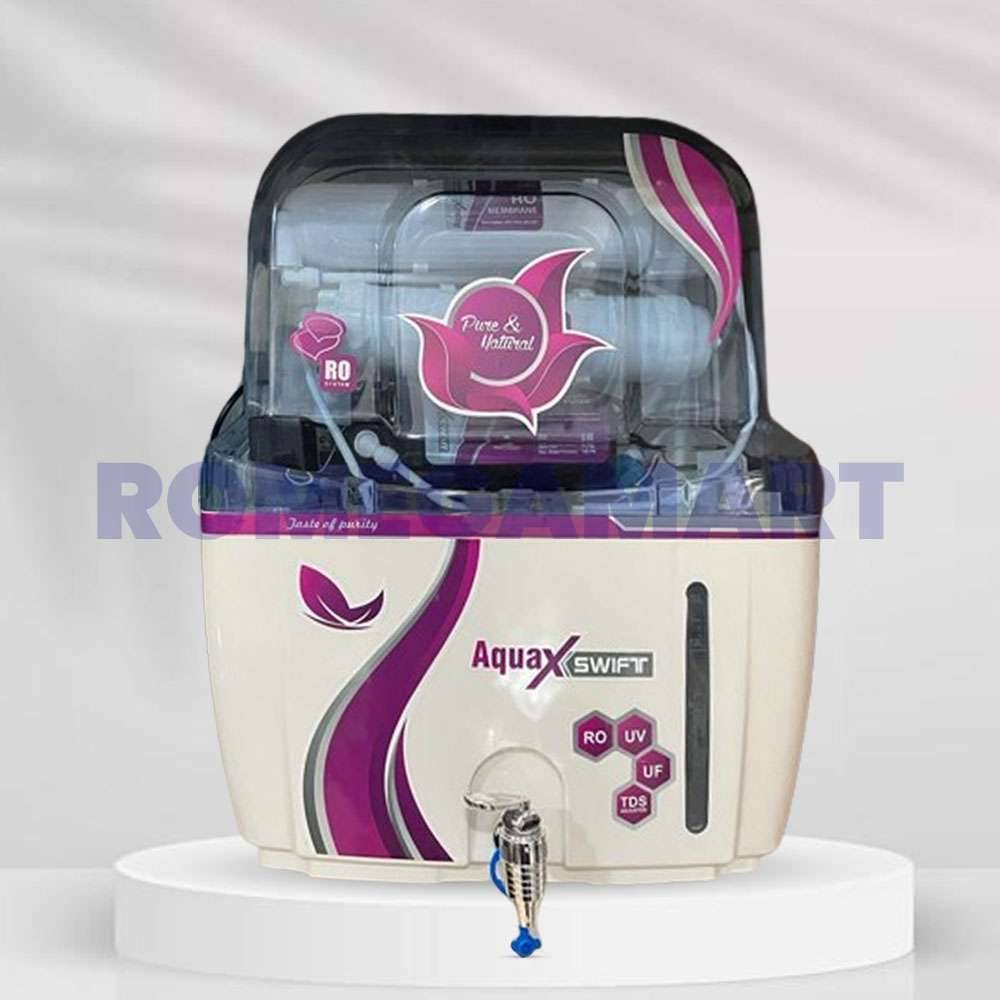 AquaX Swift 15 Liter White With Transparent Color Cabinet For Water Purifier For Domestic Use - EARTH RO SYSTEM