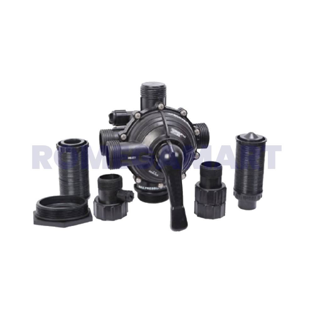 40 NB Top Mount Multiport Valve Filter For Industrial Ro Plant, Black Color - MS ENTERPRISES