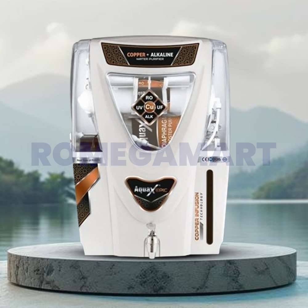 AquaX Epic Cabinet 12 Liter Storage White Color ABS Plastic Material For Domestic - VATSAQUA RO SYSTEM