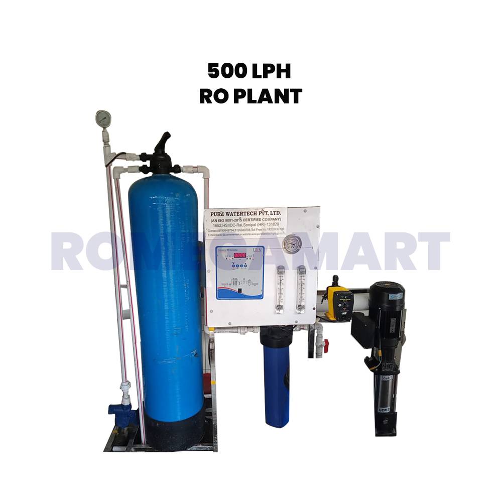 500 LPH Commercial RO Plant FRP Material - Pure Watertech