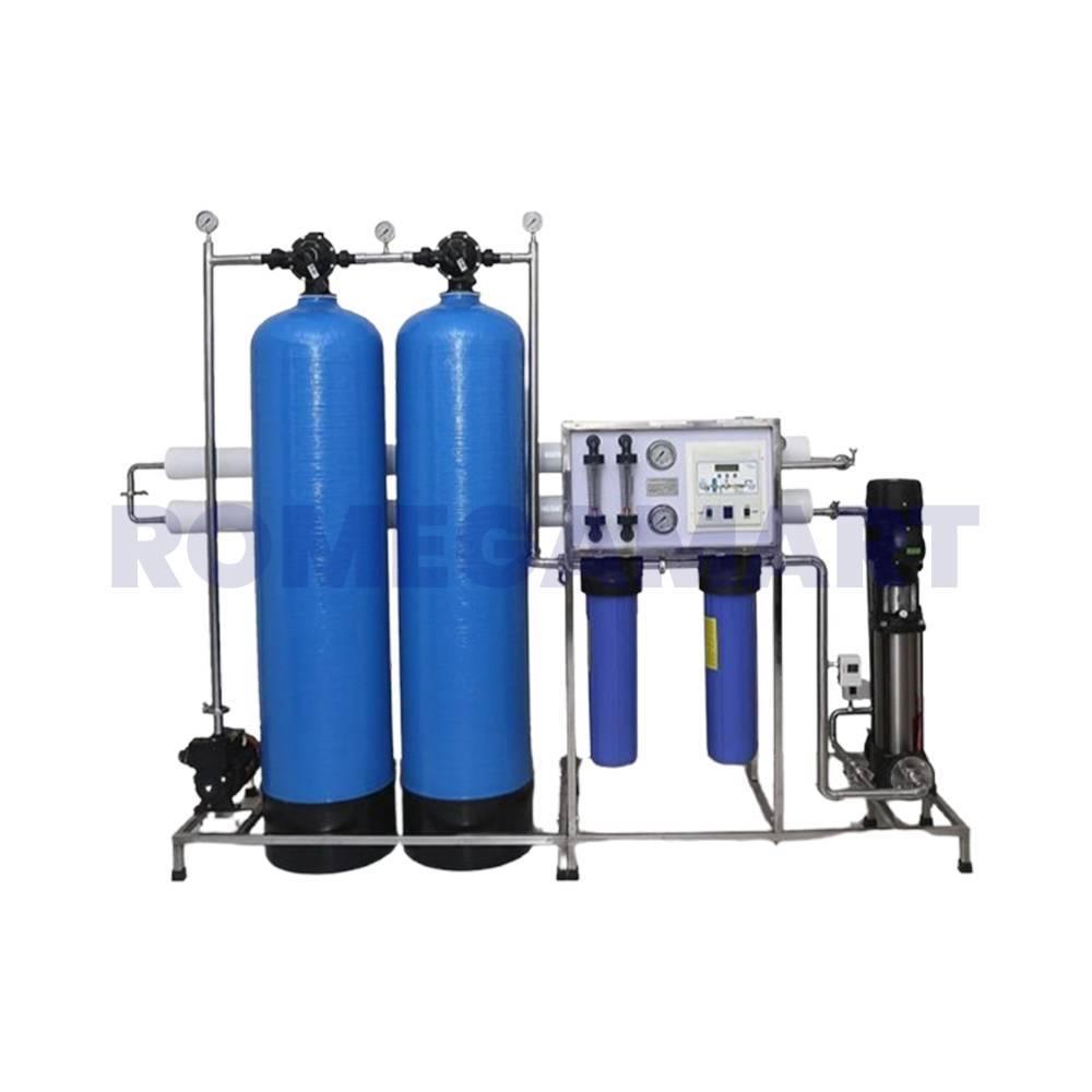 500 LPH Commercial RO Plant 2000 TDS FRP Material Blue Color - NK WATER TECHNOLOGY