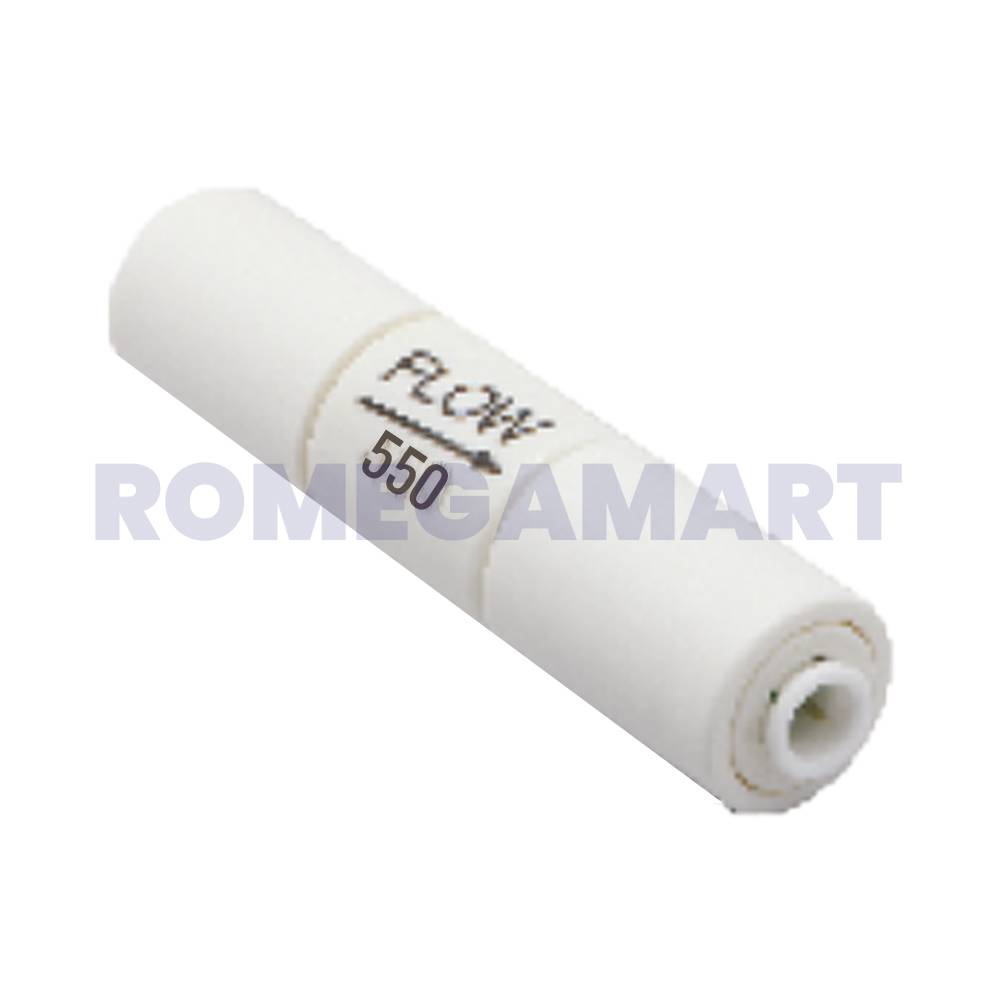 Shittong 550 Flow Restrictor ABS Plastic White Color Material Suitable For Domestic Ro Water Purifier - SHREE NAKODA WATERTECH