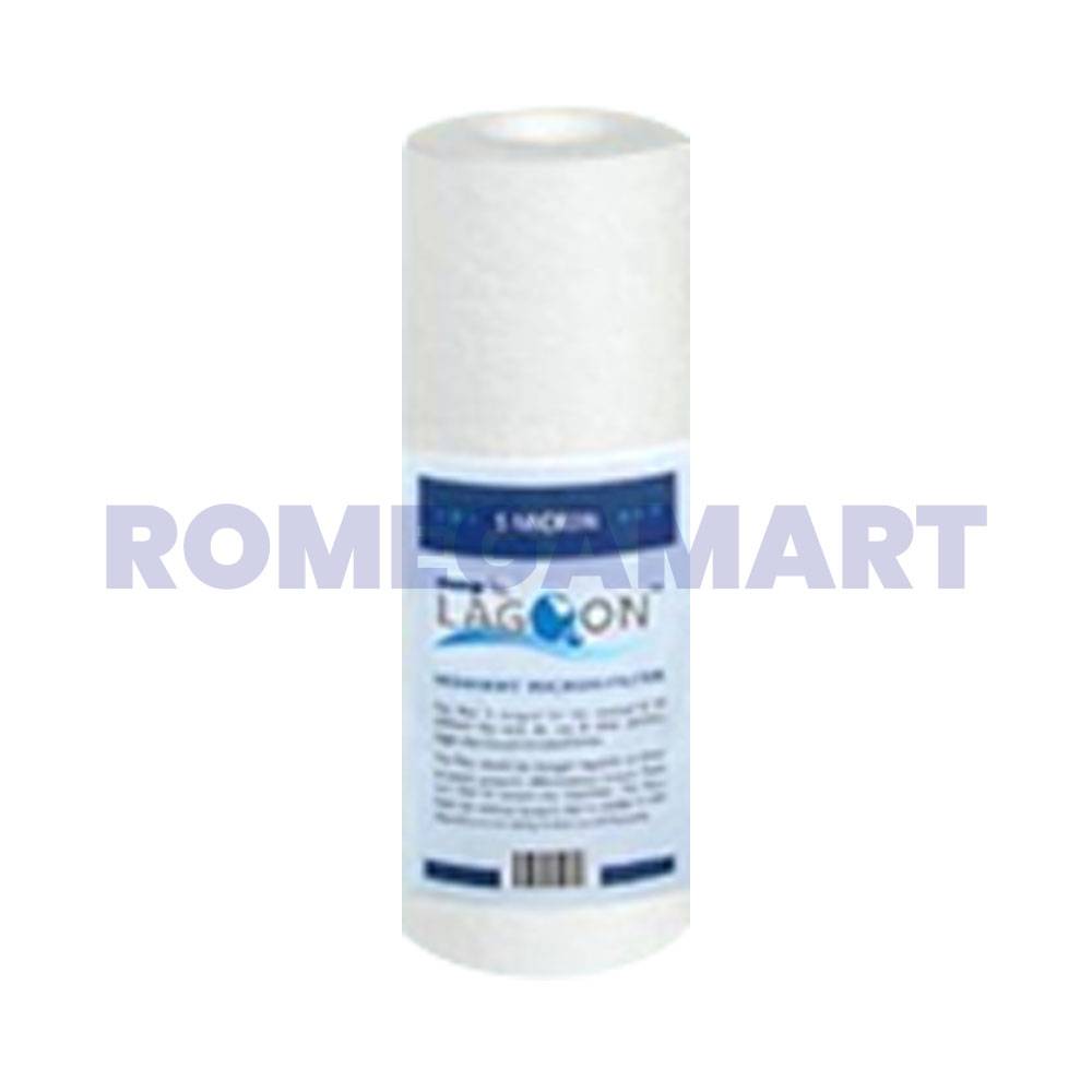 Lagoon 5 Inch Melt Blown Filter Cartridges 10 Micron Inner Diameter 28MM White Color Outer Diameter 60MMFor Domestic - MMP FILTRATION PVT. LTD