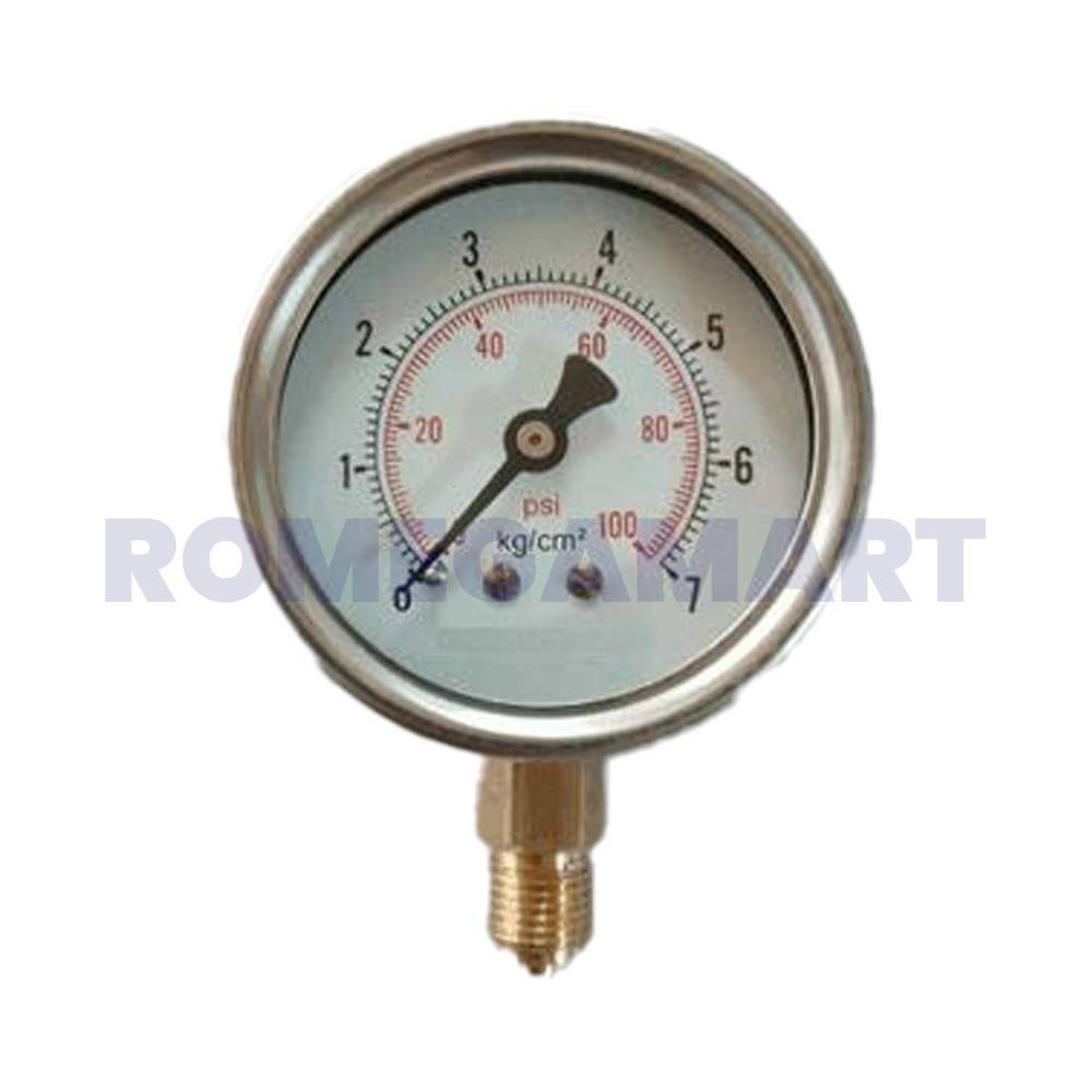 7 Kg Back-Cm2 Pressure Gauge Bottom Connection For Industral RO - GTB JI WATER SOUTIONS