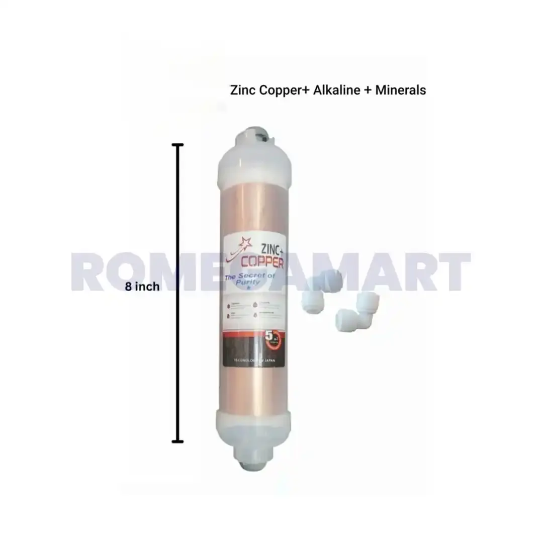 Aqua 8 Inch  Zinc Copper+Alkaline+Minerals Filter Suitable For All Types of Domestic Water Purifiers - RADHA KRISHNA ENTERPRISES