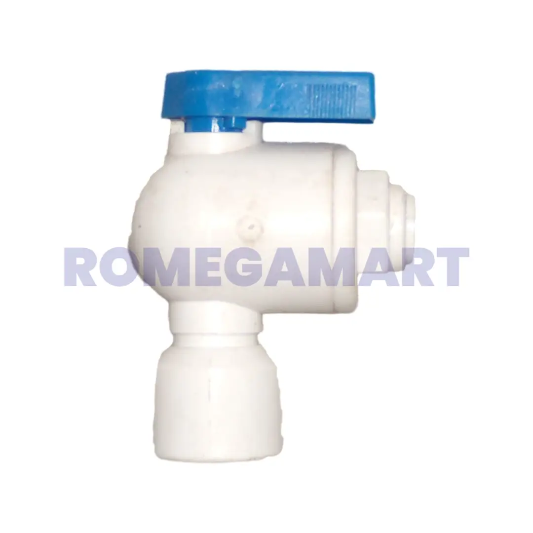 AEAC-17 Tank Ball Valve White Color With Blue Head For Water Purifier - Safe India Marketing