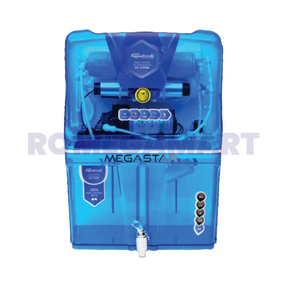 Earth RO System Blue Transparent Alkaline Water Purifier 15 Liter Storage With RO+UV+UF+TDS CONTROL - EARTH RO SYSTEM