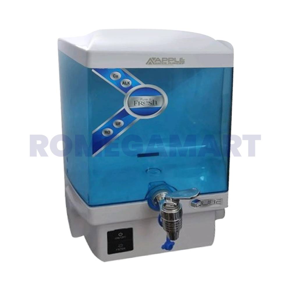 Apple Qube White Blue Water Purifier ABS Plastic Material  Domestic - Neer Aquafresh Ro System