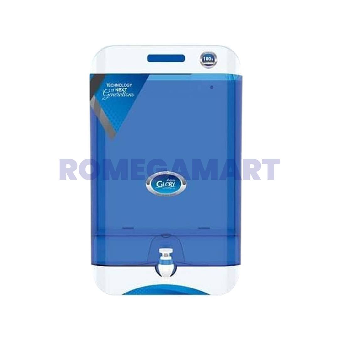 Aqua Glory RO Water Purifier Dark Blue Color 13 Liter Storage ABS Plastic Material Suitable For Domestic Use - Infinity Water Solution