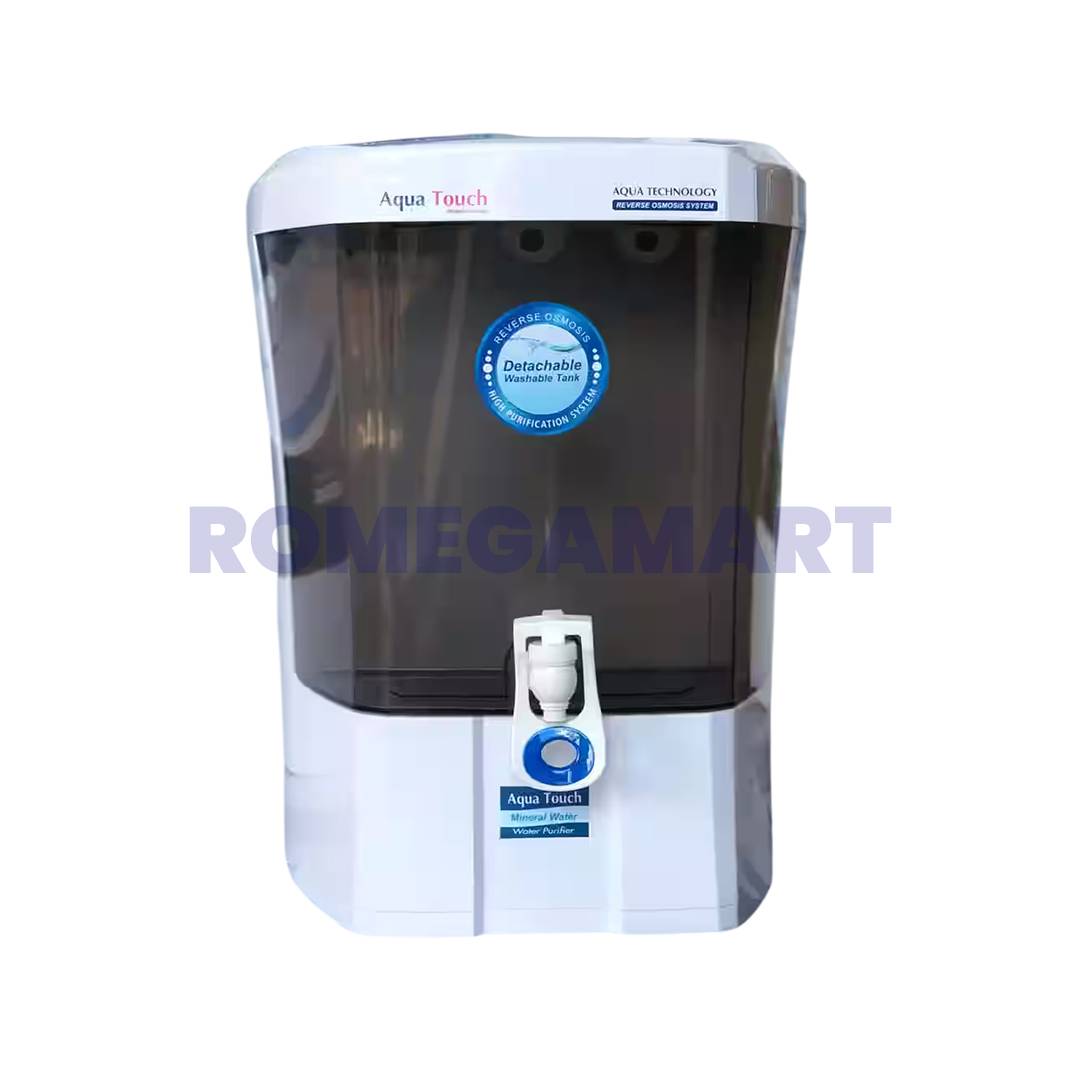 Aqua Touch Alkaline RO Water Purifier Black Color 10 Liter Storage ABS Plastic Material Suitable For Domestic Use - Infinity Water Solution