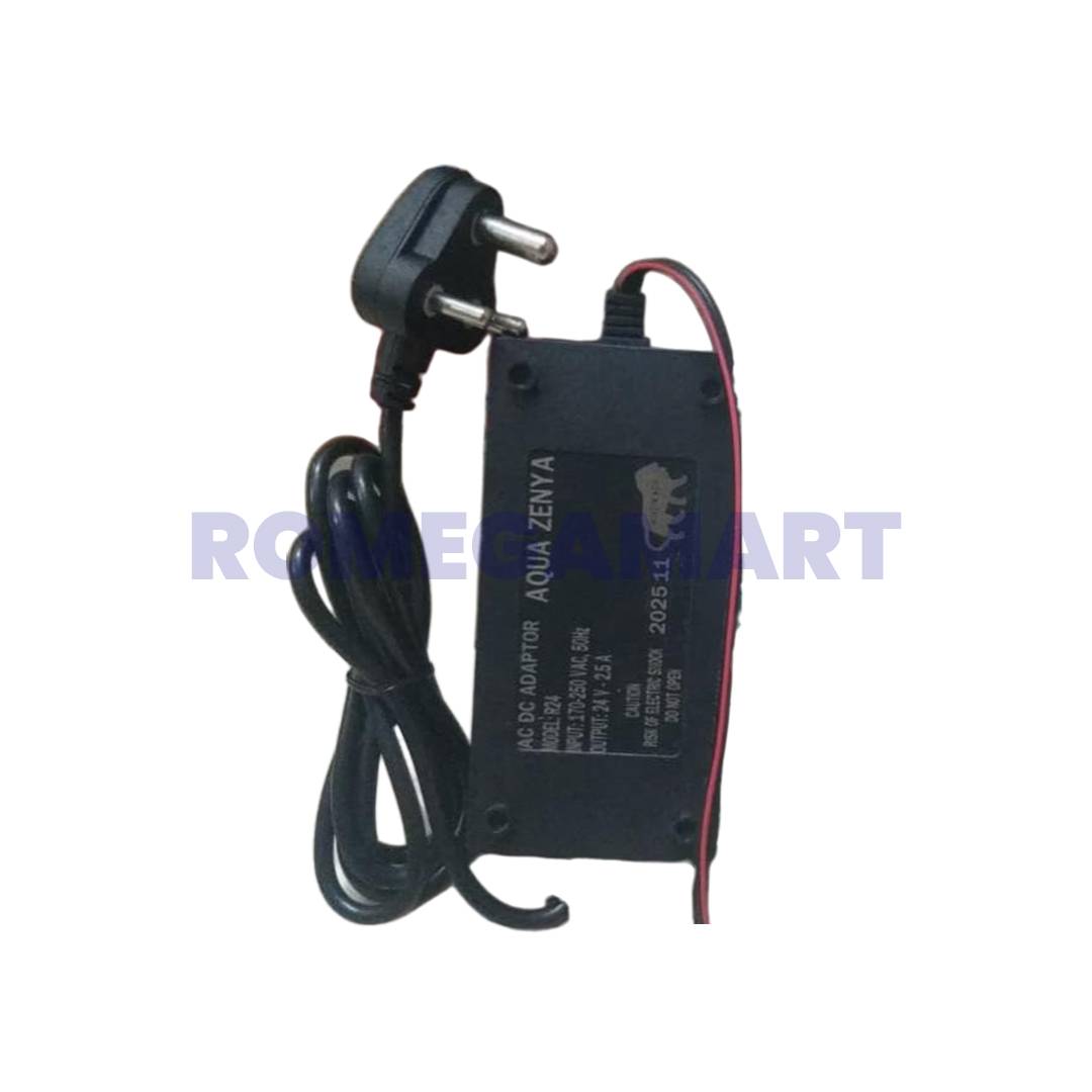 Aqua Zenya 2.5 AMP SMPS 24V Black Color ABS Plastic Material For Domestic Use - Dipayan Works & Products
