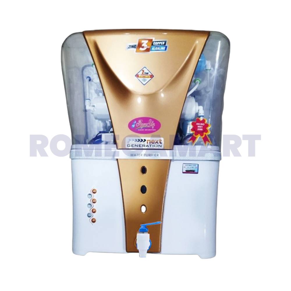 Aquasky Alkaline 12 Liter Storage White With Copper Transparent Water Purifier For Domestic Use - Aquasky Systems