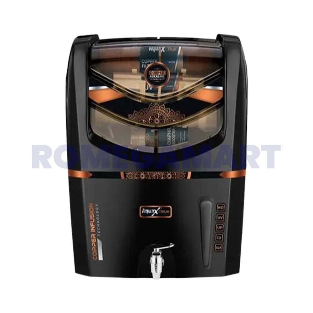 AquaX Crux Water Purifier RO+UV+TDS+COPPER Black Color - Nectar Water Solution