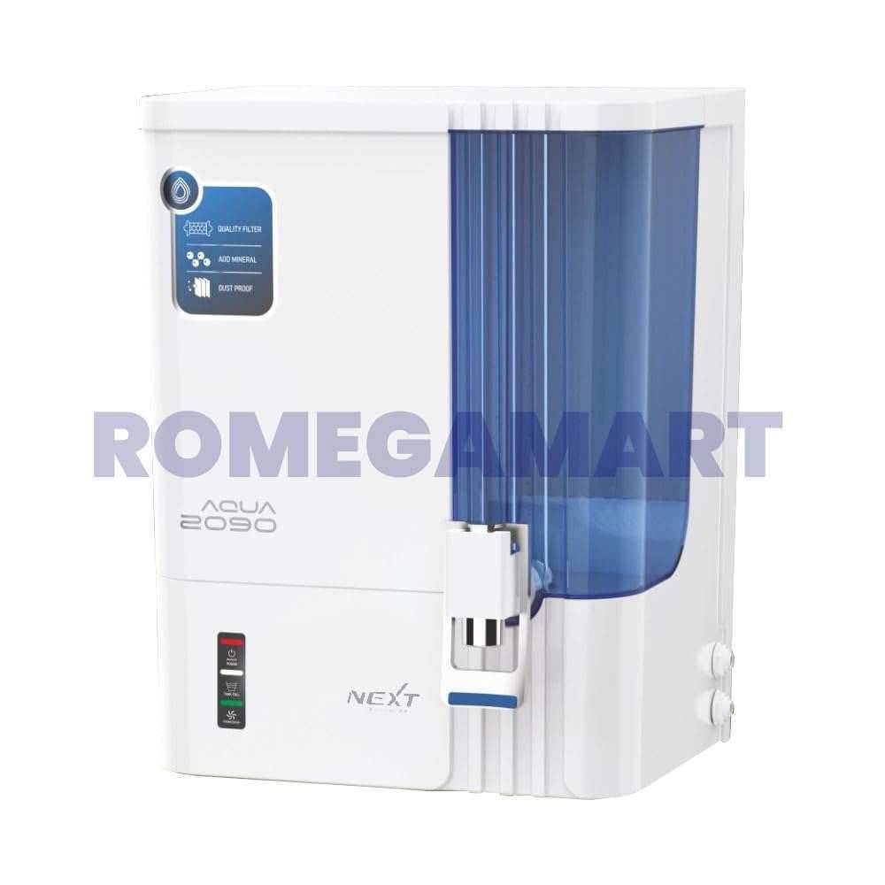 AQUA 2090 RO+UV+COPPER+ALKLINE+TDS Water Purifier White With Blue Color 10 Liter Storage For Domestic Use - JAZZ PURE WATER SOLUTIONS