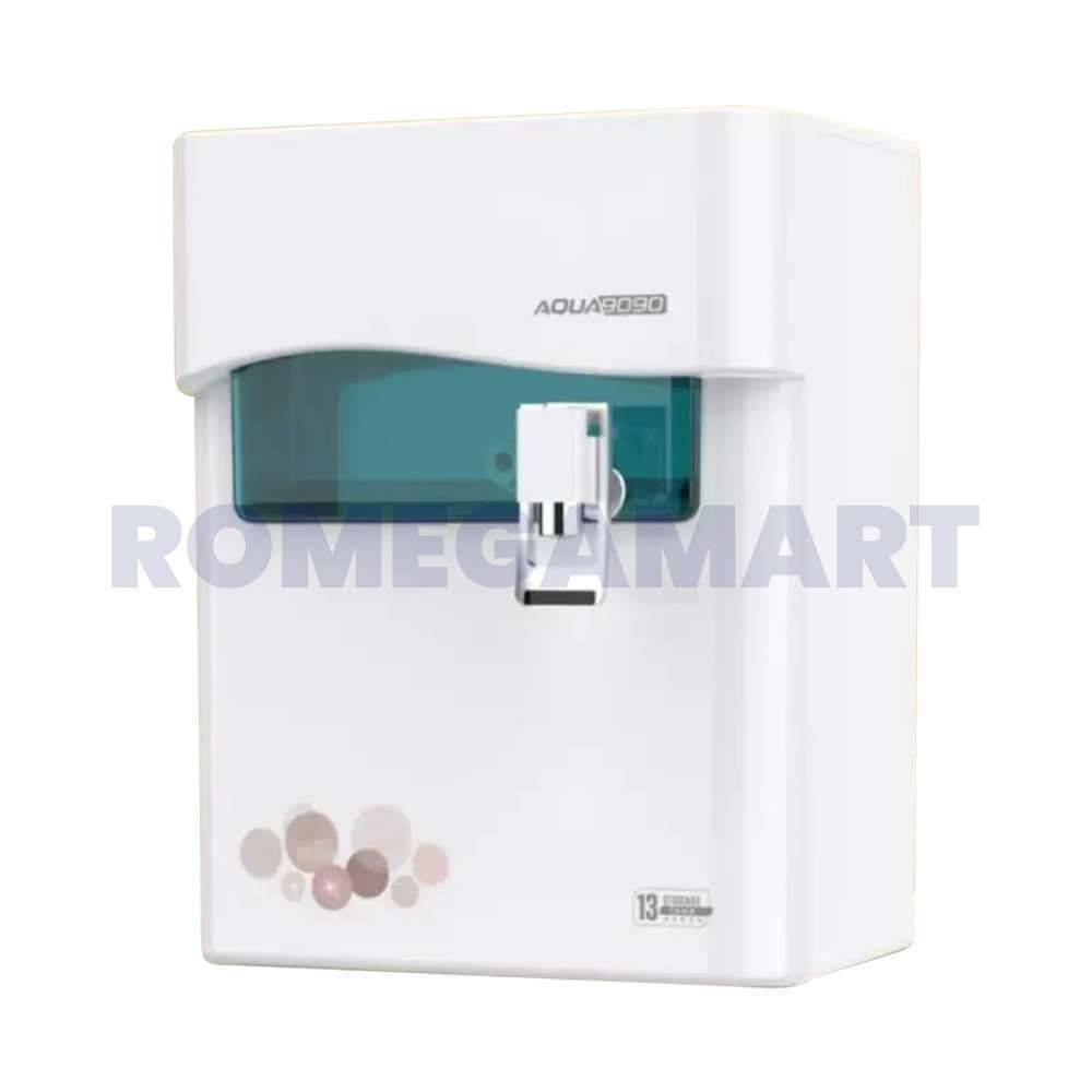 AQUA 9090 White With Green Color RO+UV+UF+ALKLINE+TDS Water Purifier 13 Liter Storage For Domestic Use - JAZZ PURE WATER SOLUTIONS