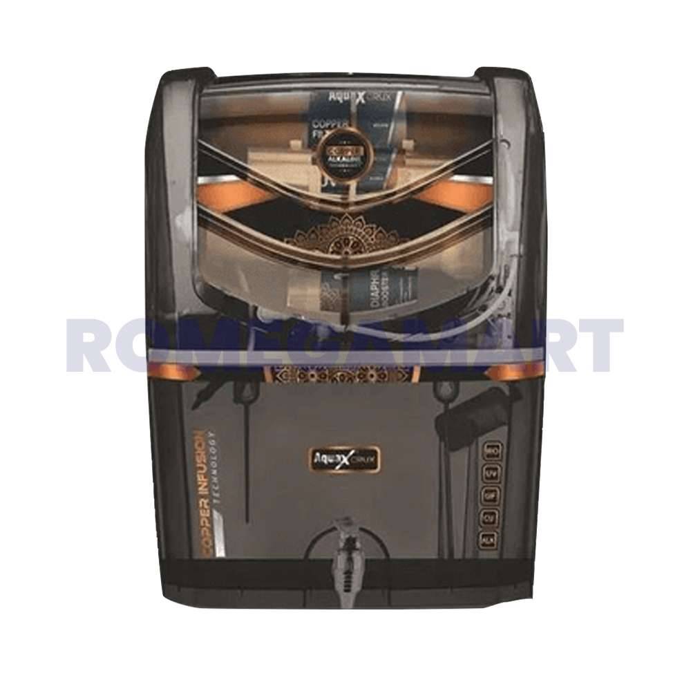 AquaX Crux TPT Black Cabinet 12 Liter Storage ABS Plastic Material For Domestic - VATSAQUA RO SYSTEM