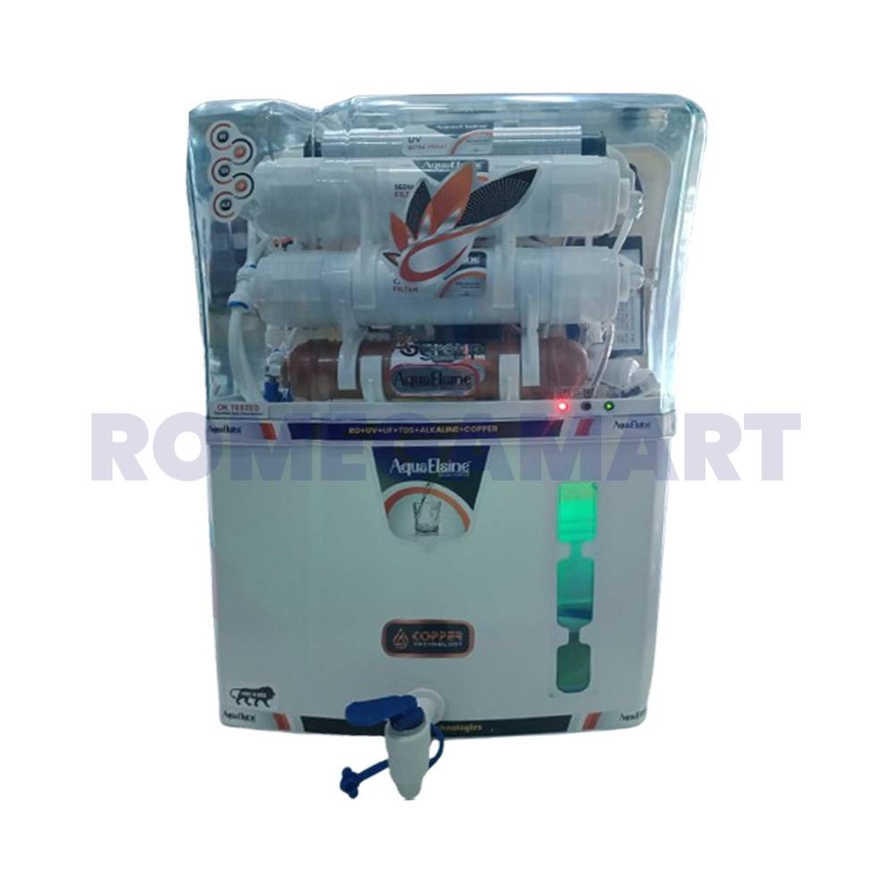 Aqua Elsine White Transparent Water Purifier RO+UV+UF+MINERAL CARTRIDGE+TDS CONTROLER - Super Fine Trading CO