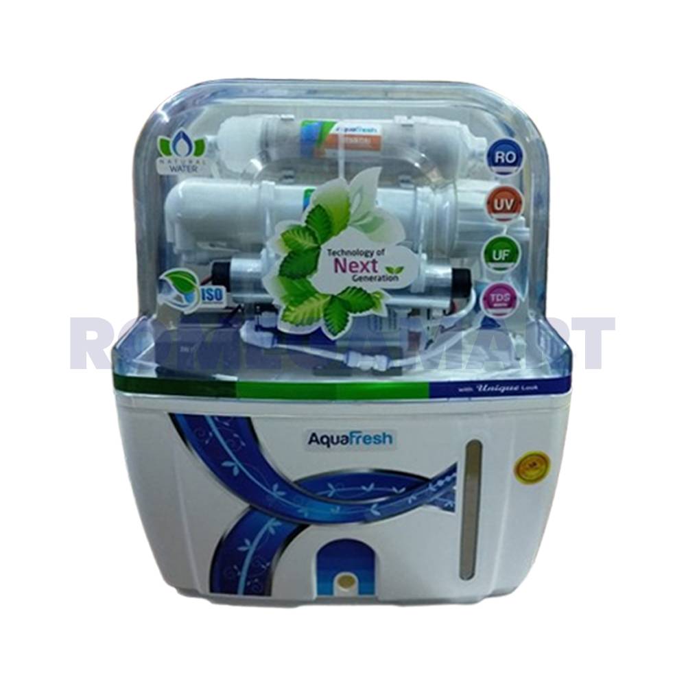 Aqua Fresh White Transparent Water Purifier RO+UV+UF+MINERAL CARTRIDGE+TDS CONTROLER - Super Fine Trading CO