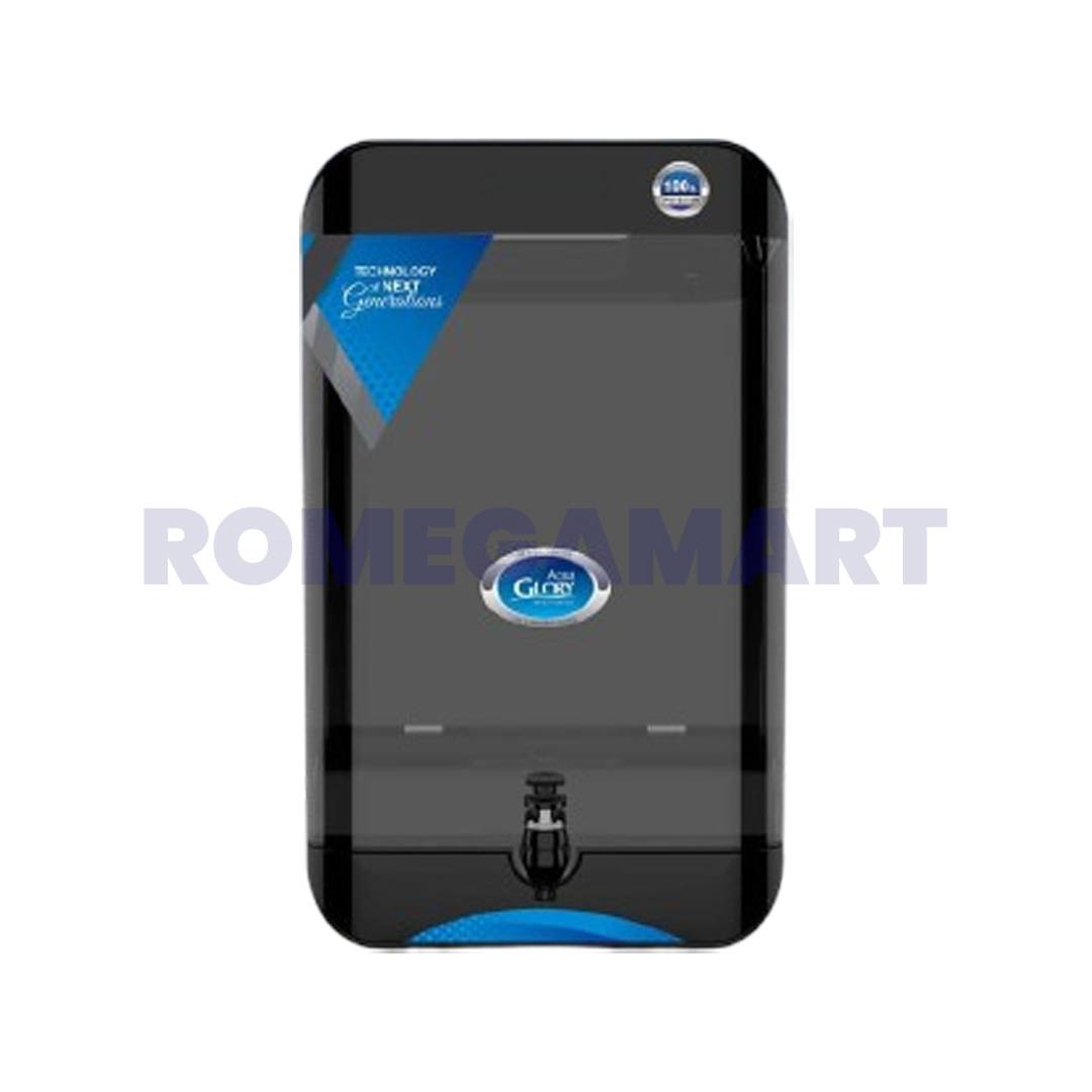 Aqua Glory Full Black Color Water Purifier 13 Liter Storage - Pradeep GAS Service