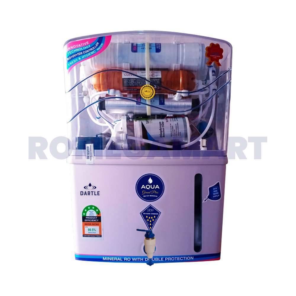 12 Liter Mclord Grand Plus RO+UV+COPPER White Transparent Storage Water Purifier For Domestic Use - MCLORD