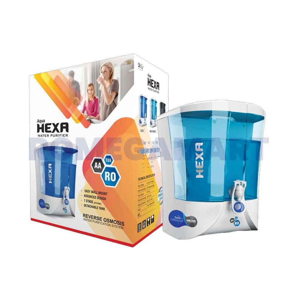 Aqua Hexa RO+AA+TDS 10 Liter Storage White Transparent Water Purifier For Domestic Use - MCLORD