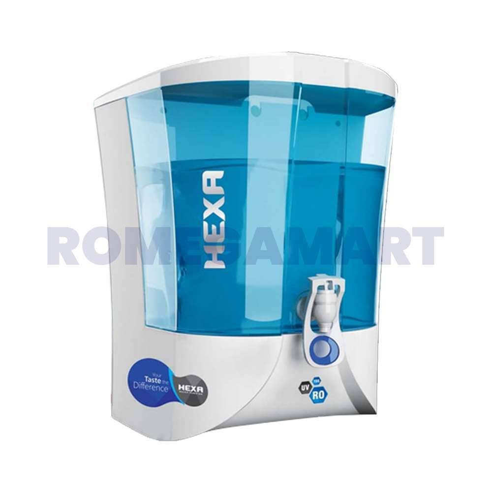 Aqua Hexa 10 Liter Storage White Transparent RO+AA+TDS Water Purifier For Domestic Use - MCLORD