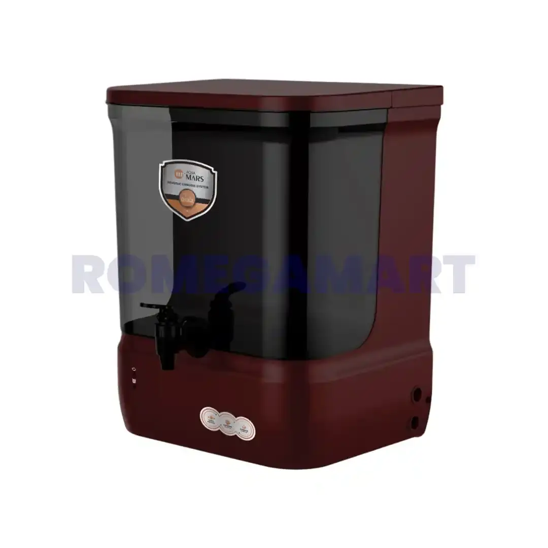 AQUA MARS Cherry Red Water Purifier 9 Liter Storage Domestic RO Water Purifier ABS Plastic Material - JEYAM TRADERS