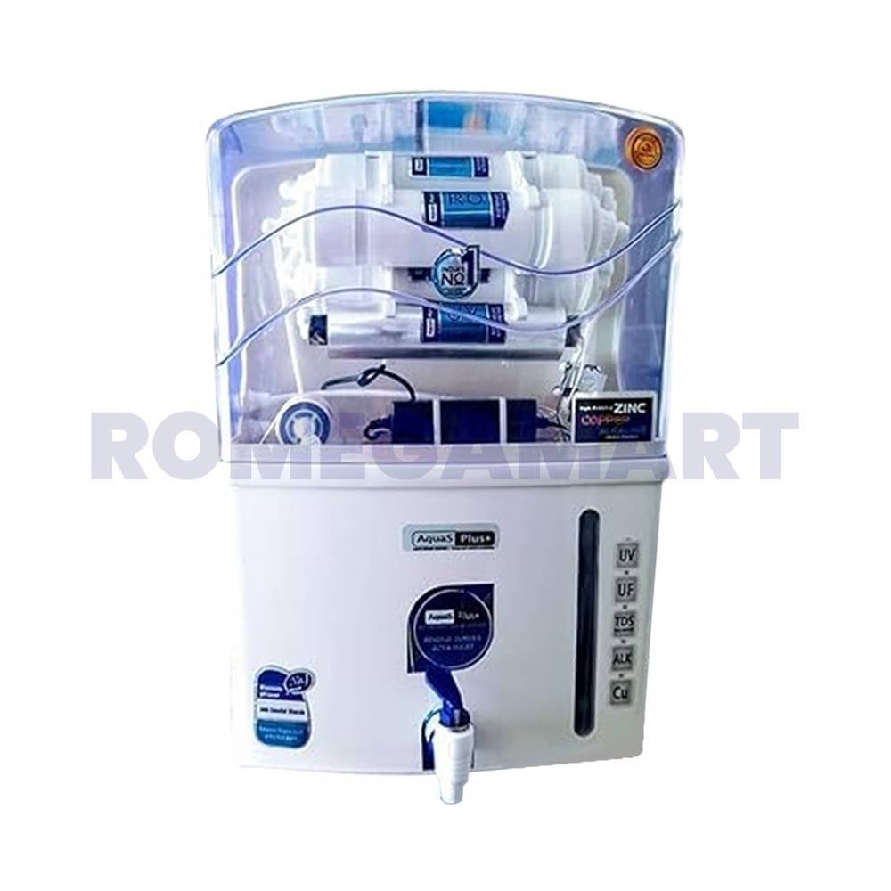 Aqua SPlus 12 Liter Storage White With Transparent Cabinet For Domestic Use - Wave RO Aqua Solution