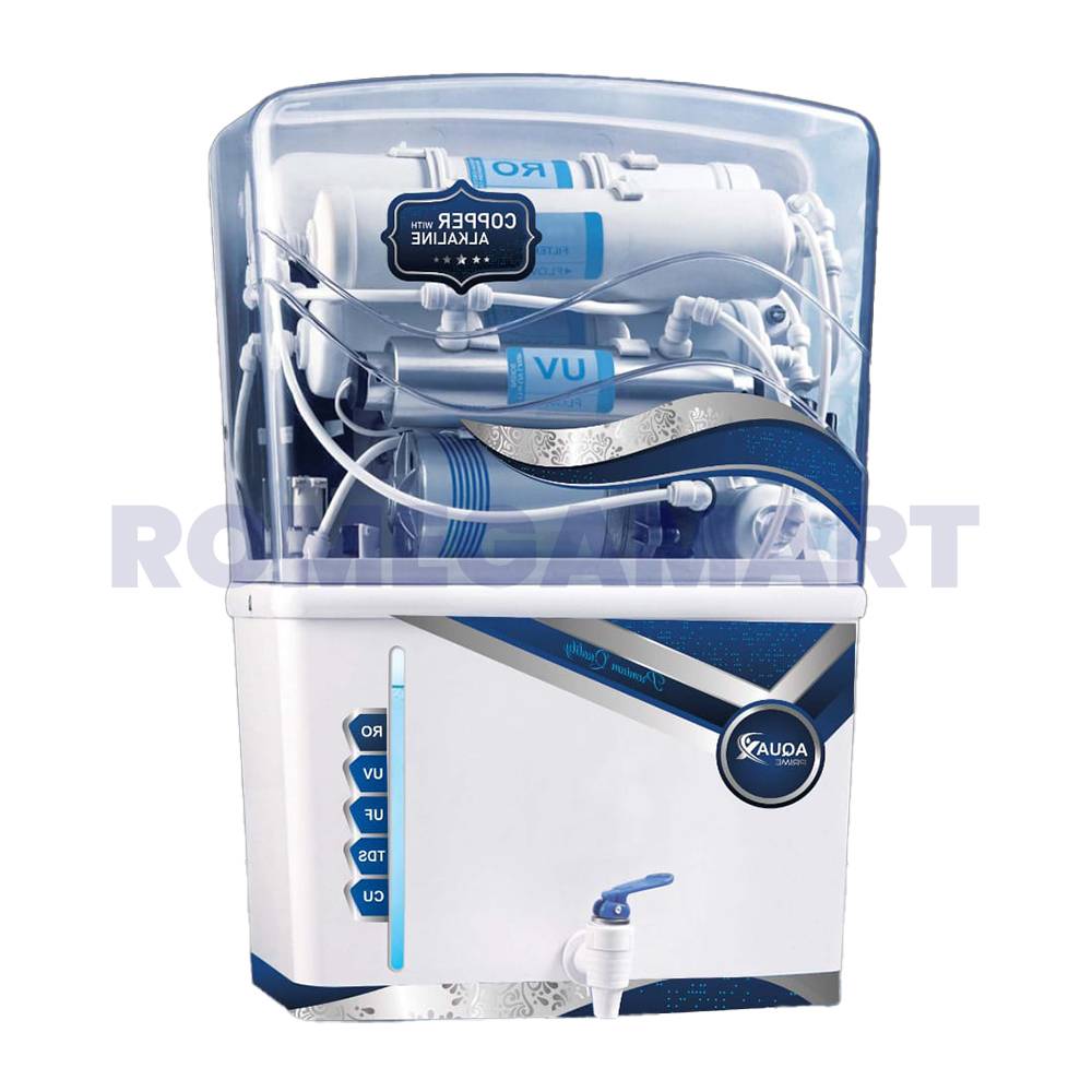 Aqua X Prime 12 Liter Storage White With Blue Transparent For Domestic Use - Life Guard Water Solution