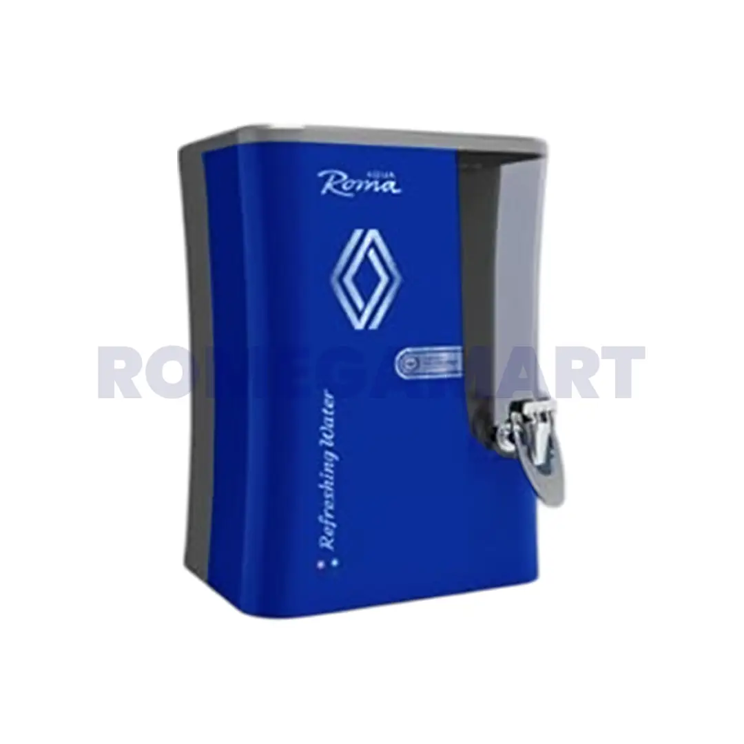 Aqua Roma Metallic Blue Domestic Water Purifier Cabinet 100% Food Grade Plastic Smart LED Technology -JEYAM TRADERS