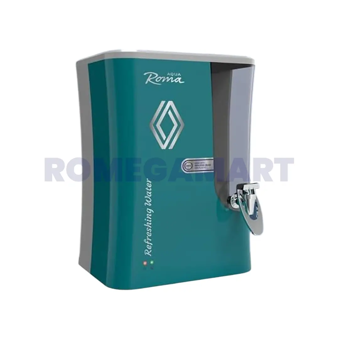Aqua Roma Metallic Green Domestic Water Purifier Cabinet 100% Food Grade Plastic Smart LED Technology -JEYAM TRADERS