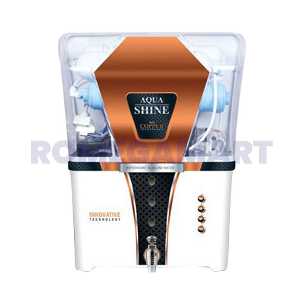Aqua Shine Regular White Transparent Water Purifier RO+UV+UF+MINERAL CARTRIDGE+TDS CONTROLER - Super Fine Trading CO