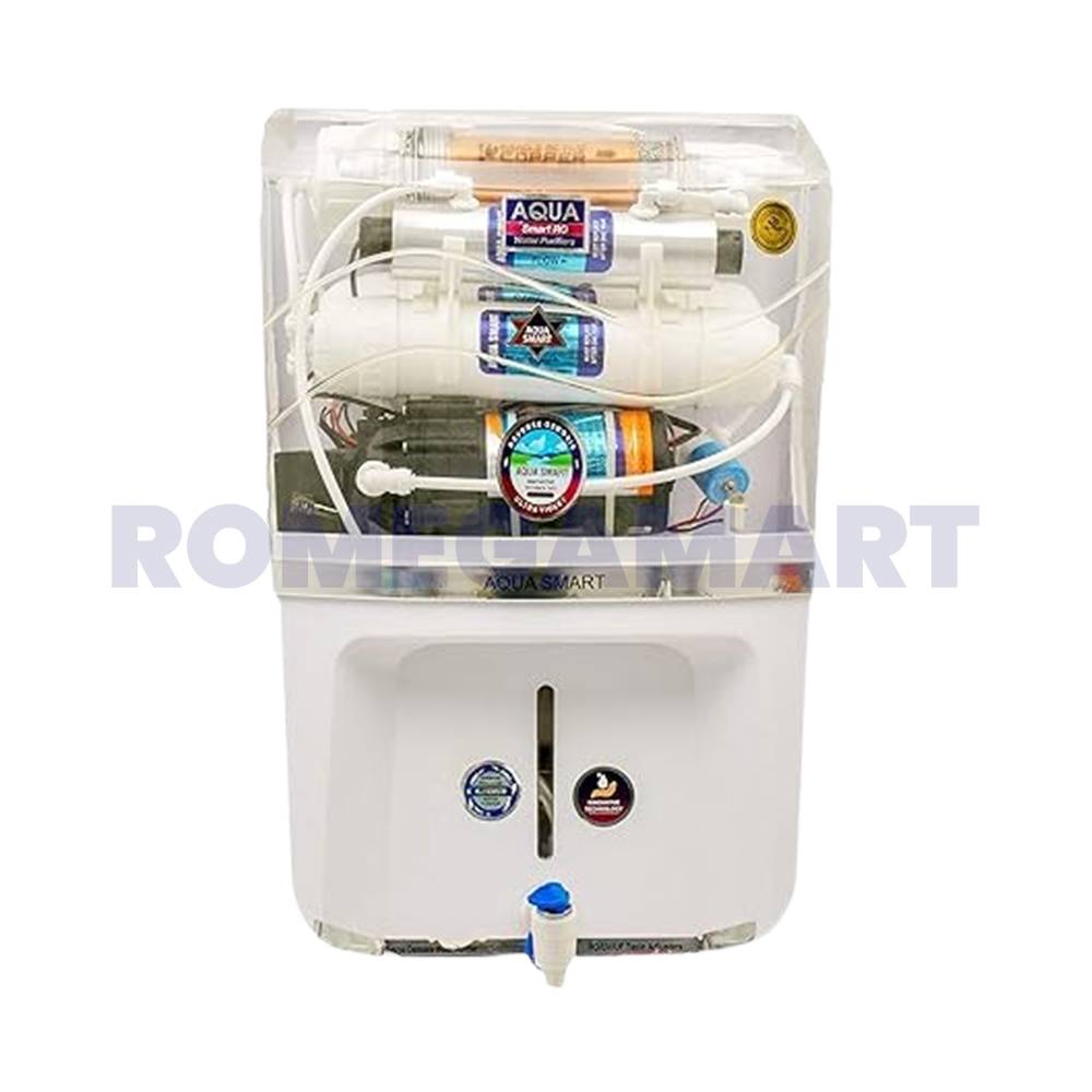 Aqua Smart White Transparent Water Purifier ABS Plastic Material 9 Liter Storage For Domestic Use - PARTH WATER SOLUTION