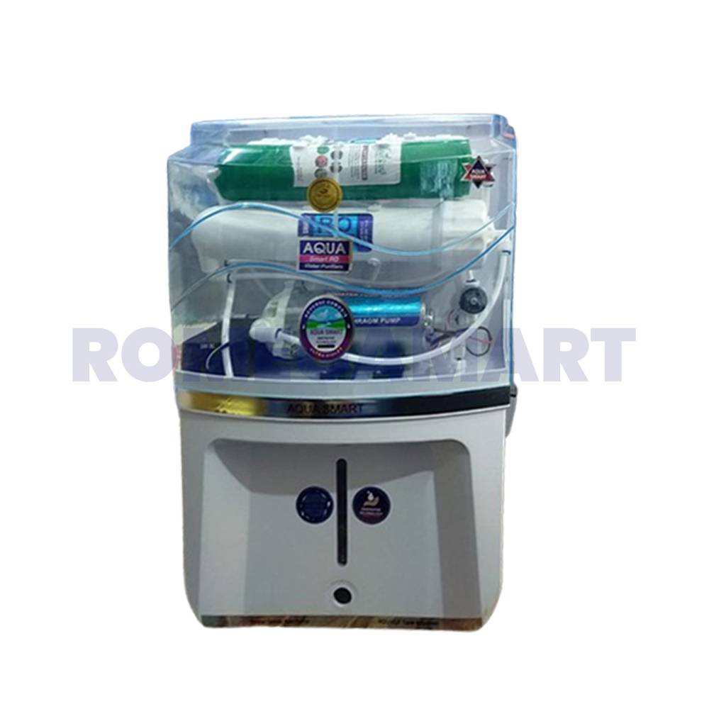 Aqua Smart  White Transparent Water Purifier RO+UV+UF+MINERAL CARTRIDGE+TDS CONTROLER - Super Fine Trading CO