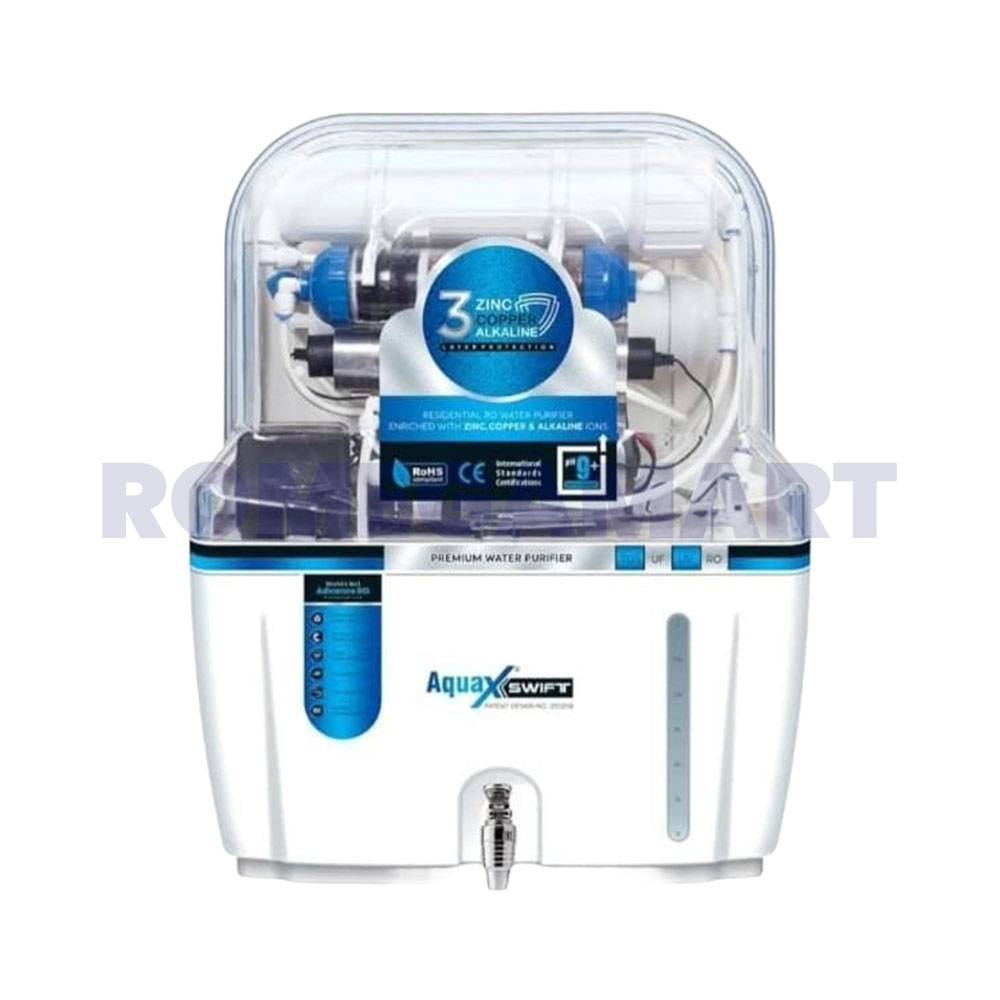Aqua Swift R.O UV UF TDS MINRAL 15 Liter White Transpranet Water Purifier For Domestic Use - Aqua Secure RO System
